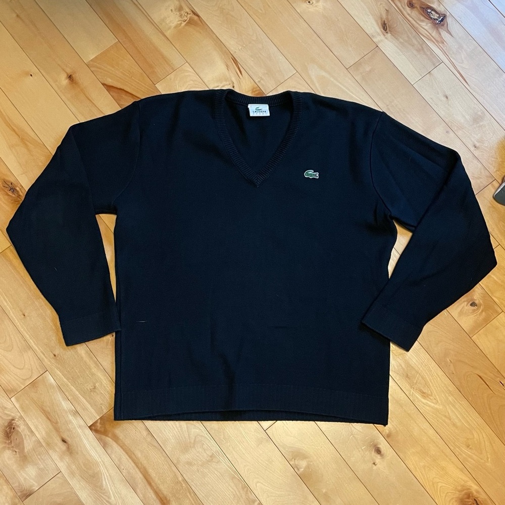 Lacoste Men's Black V-Neck Sweater